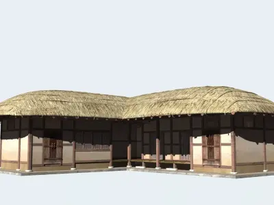 Thatched House V02 KOREA  3D model