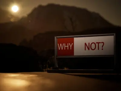 Metal and Concrete Signboard WHY NOT Low-poly 3D model