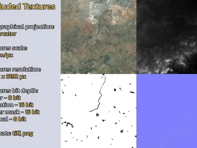 Zhufeng China City Landscape 3D Model 3D model