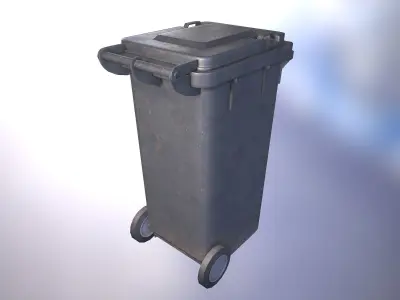 Wheeled Bin Low-poly 3D model