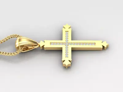 Cross Light Gold 4CP013 3DM STL 3D print model