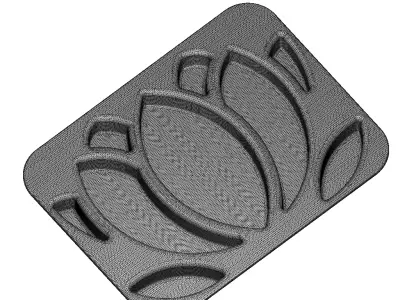 Transparent Premium Lotus Plate 3D model