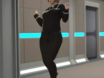 Army Of Light Uniform for La Femme 2 for Poser 3D model