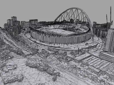 Wembley Stadium  London England  3D model