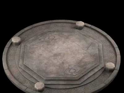 Floor and postament 3D model