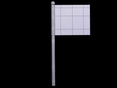 Donald Trump Election Flag Low-poly 3D model