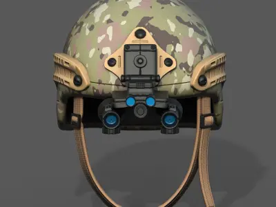 Helmet military combat soldier armor  Low-poly 3D model