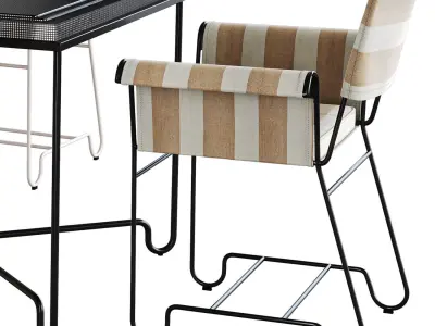 Tropique Dining Set by GUBI 3D model