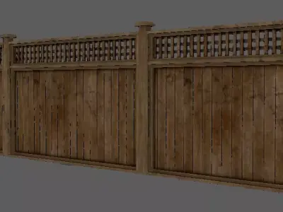Wood Fence 3D model purchase