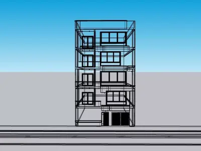 Modern exterior Building  Sketchup Lumion Render HIGH Quality 3D model
