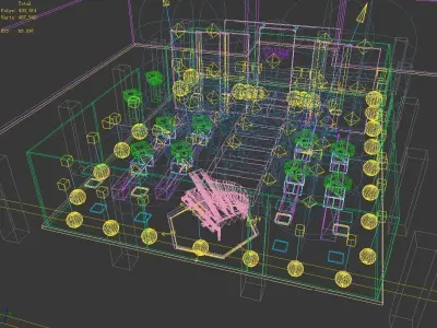 Stage party concert fashion catwalk T station  84 3D model