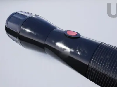 Flashlight Low-poly 3D model 16