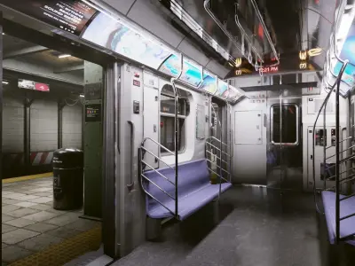 Subway Station - Real Time - Scene Low-poly 3D model
