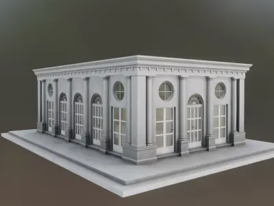 Building R01 Low-poly 3D model