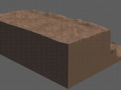 Cliff lowpoly V01 Low-poly 3D model