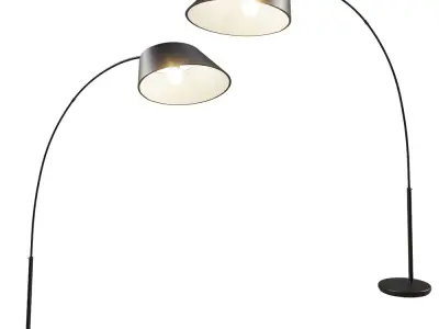 Modern Adjustable Black Arc Floor Lamp  3D model