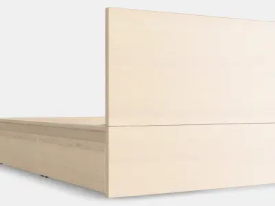 MALM Bed frame high w 4 storage boxes 4 Low-poly 3D model