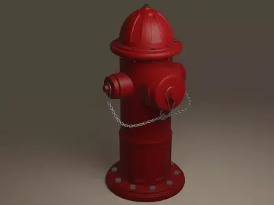 Hidrante fire hydrant Low-poly 3D model