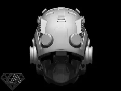 TitanFall 2 Pilot Sci fi helmet 3D print model
