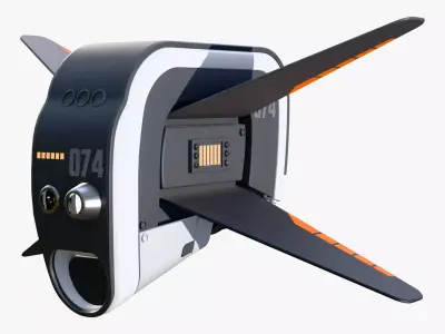 Sci-Fi Surveillance Drone 074 M1 3D model