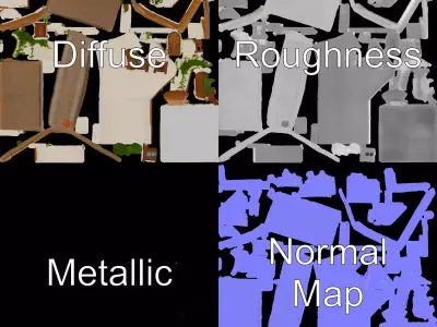 Charming Cottage model pack Low-poly 3D model