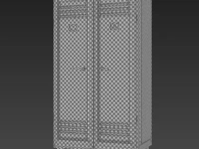 Metal locker 3D model