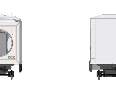 Sci-Fi Train Futuristic High-Speed Transport 002 3D model
