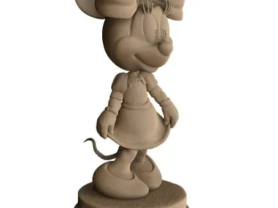 Minnie Mouse Oops for 3d print  assembly model 3D print model