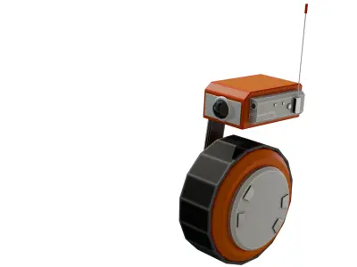 Wheel-robot  Low-poly 3D model