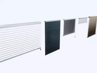 Window blind horizontal hunter douglas 3d model 3D model
