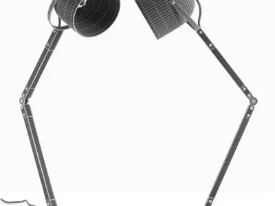 avery floor lamp matte gray Low-poly 3D model