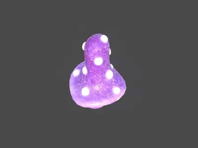 Fantasy Mushroom B06 Purple - Scene Backdrop Design Low-poly 3D model