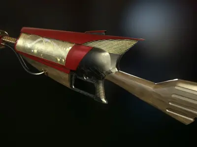 Retro Style Rifle Low-poly 3D model