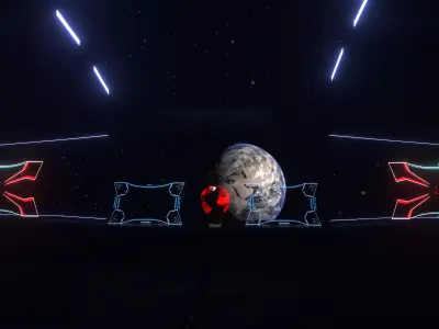 Star Wars Hangar Spaceship  Low-poly 3D model