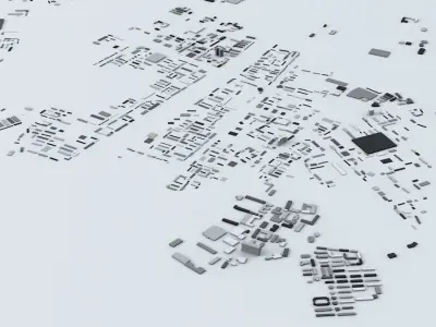 Urumqi Streets and Buildings 3D model