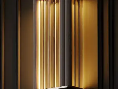 VeniceM Numa Wall Sconce in Brass and Glass by Massimo Tonetto 3D model