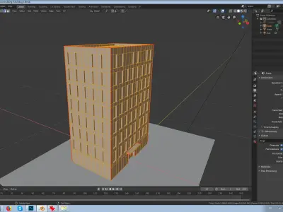 building 5 tall Low-poly 3D model