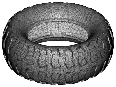 Plastic Cargo Truck Tyre Toy 3D model