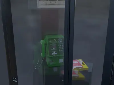 Payphone Booth 3D model