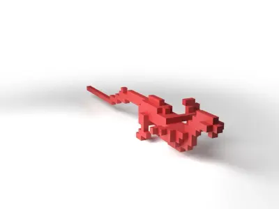 Smaug Minecraft Voxel Low-poly 3D model