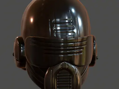 Gas mask helmet 3d model scifi Low-poly  Low-poly 3D model 337