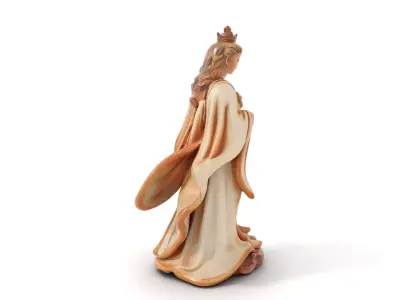 Regal Ivory Statue model pack Low-poly 3D model