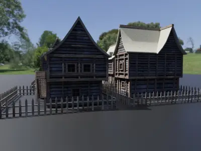 House Pack Low Poly Free low-poly 3D model