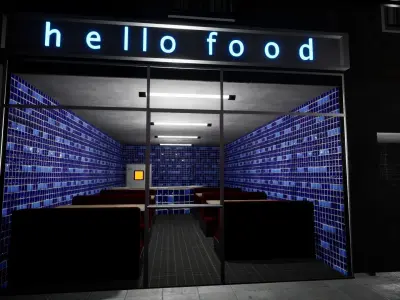 Cyberpunk City PACK and Street assets Low-poly 3D model