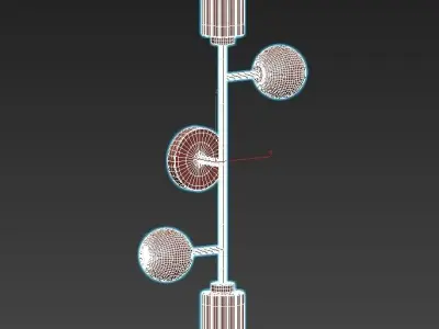OTTON brass and glass wall sconce 3D model