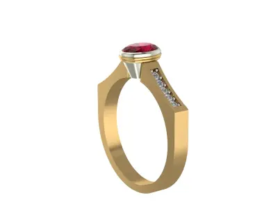 Elegant diamond ring design  3D print model