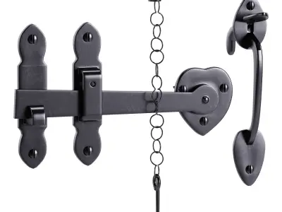 Bathroom Door Lock Latch 3D model