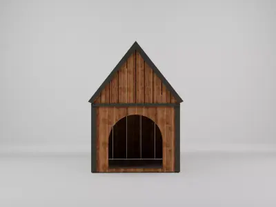 Dog House Low-poly 3D model