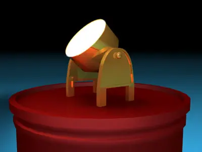 Reflectors three cans 3D model