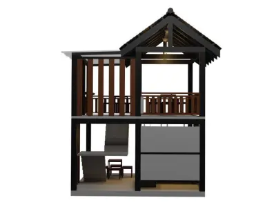 Single house thai style 3d Blender  3D model
